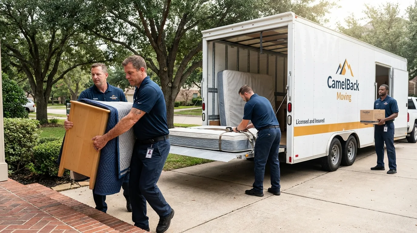 Crew loading residential truck for cross-state move from Saugerties, NY